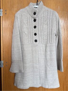 Style & Co. Cream Cable-Knit Coat